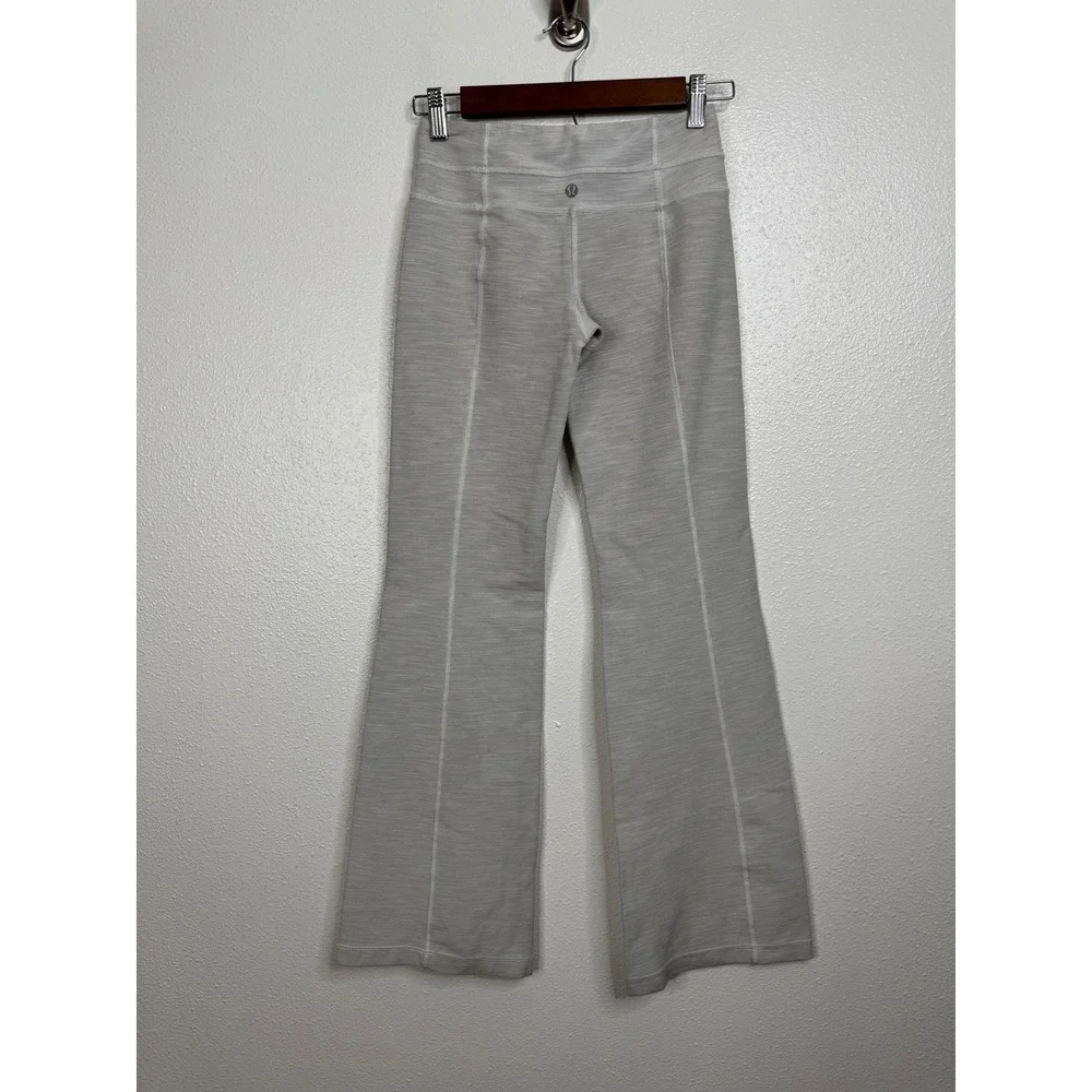 Lululemon Groove Pant Flare‎ Yoga Pants Gray Space Dye Heathered High Rise